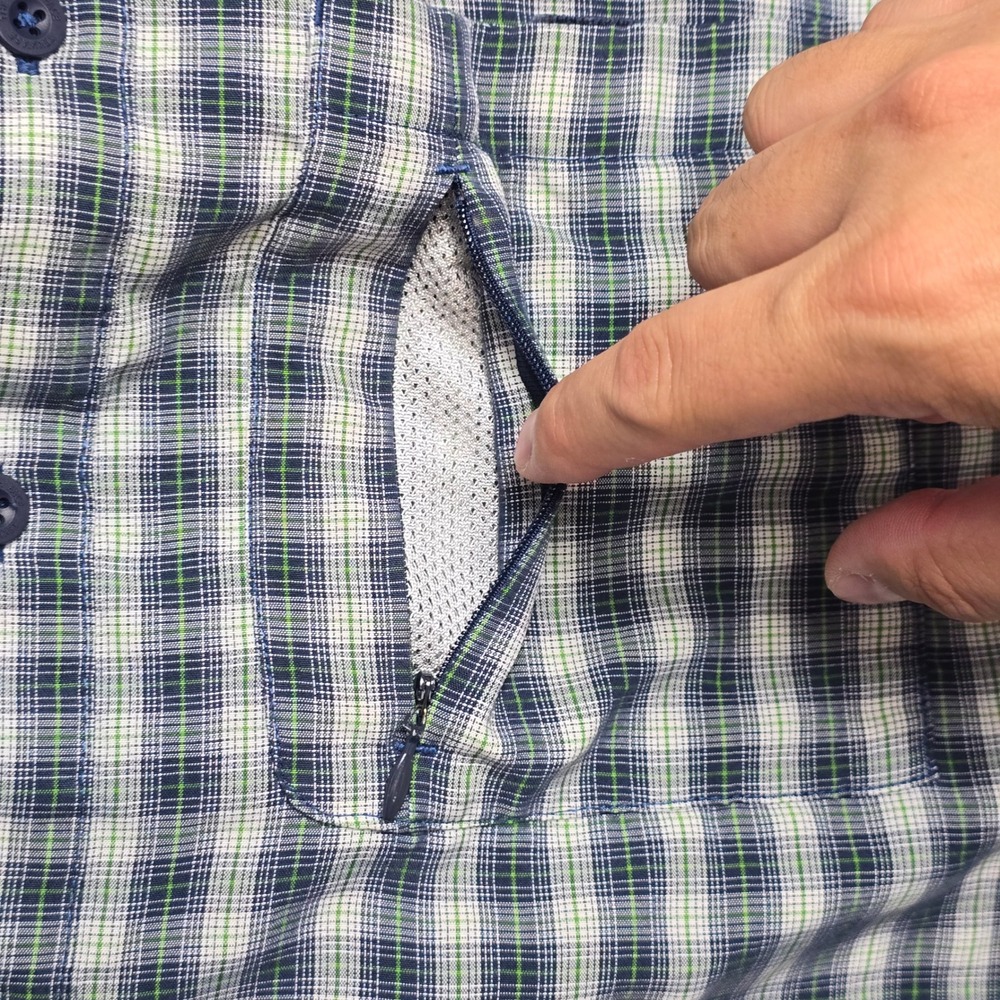 The North Face Mens Plaid Short Sleeve‎ Button Up Shirt Large Camp Hiking - Picture 10 of 15